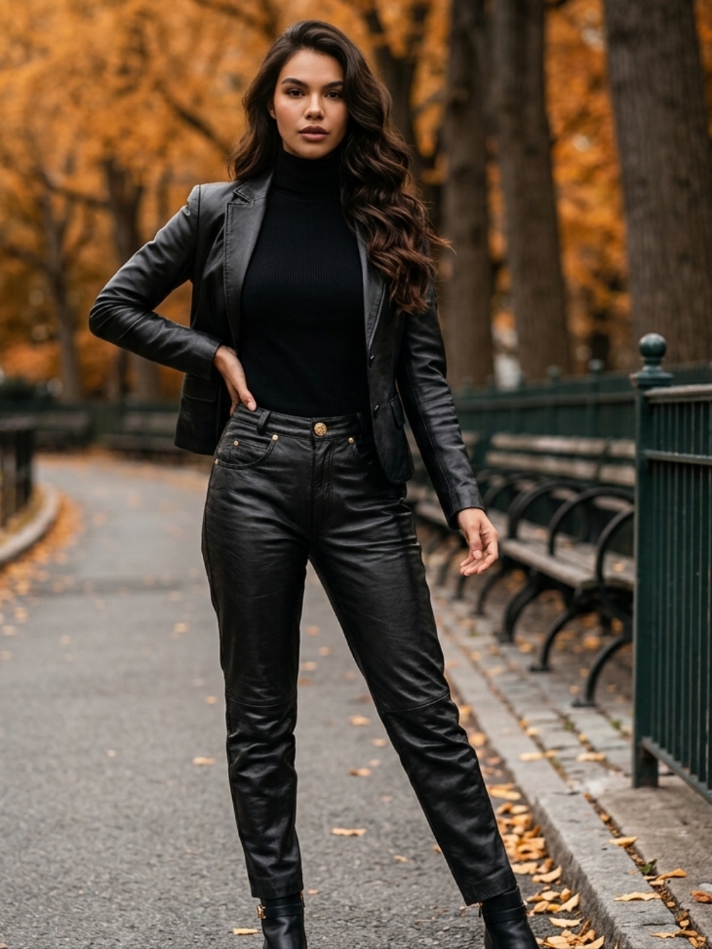 Wilson Leather Black Leather Pants 32